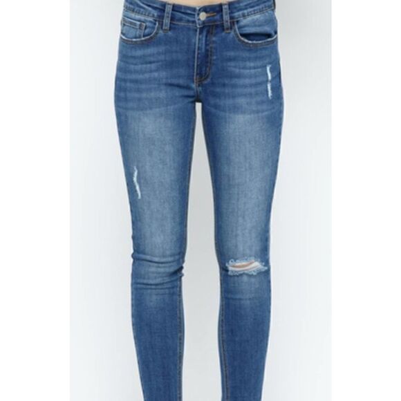 Vocal Denim DESTROYED SKINNY JEANS  SM NWT - Picture 1 of 5